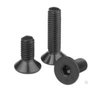 5-100PCS Socket Screw Din7991 M1.6 M2 M2.5 M3 M4 M5 M6 M7 M8 M10 G10.9 Black Hex Socket Flat Countersunk Head Cap Screw(X 8mm,M1.6 100pcs)