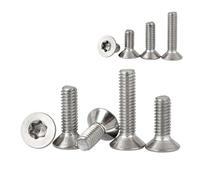 5~100pcs Torx Flat Head Screws M2 M2.5 M3 M4 M5 M6 M8 Six-Lobe Torx Countersunk Head Bolt 304 A2-70 Stainless Steel Length4~60mm(14mm,M3-50pcs)