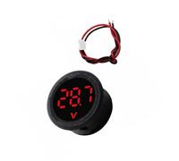 5-100V LED Digital Display Round Two-Wire Voltmeter Digital Car Voltmeter Current Meter Detector Tester Monitor Panel Real Time Voltage Device