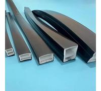 5/10M Silicone LED Channel Transparent Bendable Flexible Waterproof Tube IP67 Water DIY Strip Lights Need to Pass Through Silicone Channel (LED Light Strip not Inclded) (T1510 Black, Length: 5m)