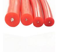 5/10Meter DC High Voltage Silicone Cable 5/10/15/20/25/30/40KV 20/18/17/15/13/11/9AWG Heat Resistance 200℃ Spark Plug Cable Red(5Meters,40KV_11AWG 4MM2)