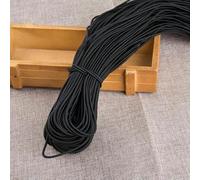5/10meters Black White High Elastic Round Elastic Band Rubber Band Elastic Cord for DIY Sewing Accessorie 1/2/3/4/5/6mm-black-Diameter 4.0mm-5Meter