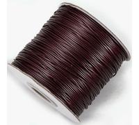 5/10Meters Round Wax Thread Polyester Leather Cord Rope Coated Strings for Braided Bracelets Jewelry Making DIY-Deep brown-0.8mm 10meters