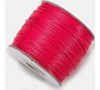 5/10Meters Round Wax Thread Polyester Leather Cord Rope Coated Strings for Braided Bracelets Jewelry Making DIY-Hotpink-1.0mm 10meters