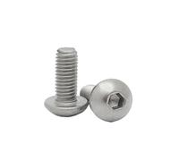 5-10pc/lot ISO7380 TA2 GR2 M2 M2.5 M3 M4 M5 M6 Pure Hex Socket Titanium Button Head Screw Bolts(12mm,M2 10pcs)