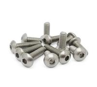 5-10pc/lot TA2 GR2 M2 M2.5 M3 M4 M5 M6 Pure Hex Socket Titanium Button Head Screw Bolts(10mm,M2.5 10pcs)