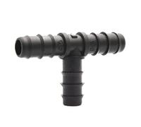 5/10pcs 16mm 20mm 25mm PE Pipe Barb Connectors Tee Elbow Repair End Plug Garden Water Drip Irrigation Pipe Connector Joints,Tee,25mm x 10pcs