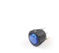 5/10PCS 23MM Diameter Small Round Boat Rocker Switches 2/3Pin 2/3 Position 6A/250VAC 10A/125VAC Button Switch With Light IDGTTLDF(Blue Light Black,10 PCS)