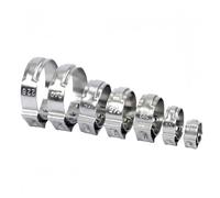 5-10pcs 304 Stainless Steel 5.6mm to 60mm Single Ear Hose Clamps SS304 Clips One Ear Stepless Pipe Clamp(9.6-11.3mm 10PCS)