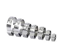 5-10pcs 304 Stainless Steel 5.6mm to 60mm Single Ear Hose Clamps SS304 Mini Clips One Ear Stepless Pipe Clamp(54.3-57.5mm 5pcs)