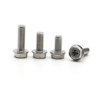 5/10pcs 304 Stainless Steel Cross Recessed External Outside Hex Hexagon Head Cap Flange Bolt Screw M4 M5 M6(35mm,M5 5pcs)