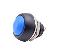 5/10pcs 33B Mini Plastic Push Button Round Head ON OFF Momentary Switch 2 Pin 12mm Waterproof Power Reset Non-locking(Blue,5pcs)