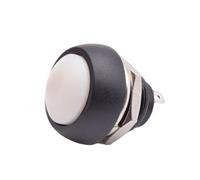 5/10pcs 33B Mini Plastic Push Button Round Head ON OFF Momentary Switch 2 Pin 12mm Waterproof Power Reset Non-locking(White,5pcs)