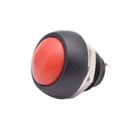 5/10pcs 33B Mini Plastic Push Button Round Head ON OFF Momentary Switch 2 Pin 12mm Waterproof Power Reset Non-locking(Red,10pcs)