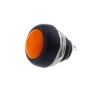 5/10pcs 33B Samll Push Button Round Head ON OFF Momentary Switch 2 Pin 12mm Power Reset Non-locking IDGTTLDF(Orange,10PCS)