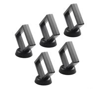 5/10PCS 3D Floating Frame Display Case, Suspended Storage Box for Jewelry Ring Coin - Clear Acrylic Box with Stand, Reusable Transparent Film(Black 5PCS)