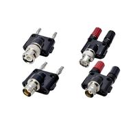 5/10Pcs 4mm Q9 BNC Banana Turn Two Dual Banana Male Female Jack Coaxial Connector BNC Splitter RF Adapterr(F to 2 F (5Pcs))