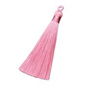 5/10Pcs 8cm Silk Tassel Vertical with Hanging Loop Brush Earrings Charm For DIY Craft Home Sewing Curtain Accessories for Bookmarks,DIY Craft,Jewelry Making(Pink,10pcs)