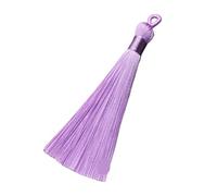 5/10Pcs 8cm Silk Tassel Vertical with Hanging Loop Brush Earrings Charm For DIY Craft Home Sewing Curtain Accessories for Bookmarks,DIY Craft,Jewelry Making(Light Purple,10pcs)