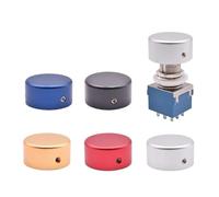 5/10pcs 9-Pin 3PDT Stomp Foot Switch Latching Guitar Effect Pedal Footswitch Nail Cap Red Blue Gold Black Alloy Protection Cover IDGTTLDF(10PCS Switch)