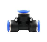 5/10pcs Air Pneumatic Tube Fitting OD 4mm 6mm 8mm 10mm 12mm 14mm 16mm PV Plastic Quick Connector Push in Pipe Hose(PE,6MM_5PCS)