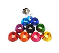 5/10Pcs aluminum cap head cone washer M2 M2.5 M3 M4 M5 M6 M8 Corlorful Aluminum Alloy hex cap Head Gasket washer(Silver,M3 10pcs)