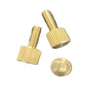 5/10pcs Brass Knurling Thumb Screw M2 M2.5 M3 M4 M5 M6 Brass Small Head Hand Tighten Screws(20mm,M5 5PCS)