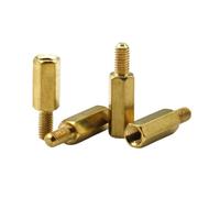5-10PCS Brass Single End Stud Standoff Threaded Spacer PC Motherboard Mounting M3-M4(15mm,M4 plus 6mm x5Pcs)