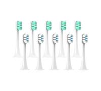 5/10Pcs ，Compatible for xiaomi ， T300/T500/T700 Sonic Electric Toothbrush Heads Replaceable Refill Nozzles 4Colors with Anti-Dust Caps(5Green 5White)