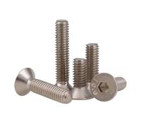 5-10pcs Countersunk Socket Head Screws Nickel Plated Grade 10.9 Bolts M1.6 M2 .5 M3(10pcs,M1.6x5)