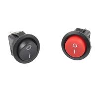 5/10Pcs Diameter 16.5mm 3A/250VAC Rocker Switch KCD1-105 On-Off Snap SPST Black 2Pin Power Switch Push Button Switch(Red Black,10 PCS)