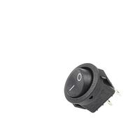 5/10Pcs Diameter 16.5mm 3A/250VAC Round Boat Rocker Switch KCD1-105 On-Off Snap Black 2Pin Power Switch Push Button Switch(Red Black,10 PCS)