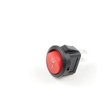 5/10Pcs Diameter 16.5mm 3A/250VAC Round Boat Rocker Switch KCD1-105 On-Off Snap SPST Black 2Pin Power Switch Push Button Switch IDGTTLDF(Red Black,10 PCS)
