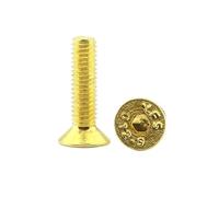 5-10PCS DIN7991 Stainless Steel With Titanium Golden Colour Flat Hexagon Socket Screws Bolts M2 .5 M3 M4 M5 M6(M5x12 5pcs)