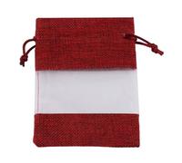 5/10pcs Drawstring Organza Bag Natural Burlap Pouch Combination Flax Jewelry Packaging Wedding Party Candy Bags(Wine red,10x14cm,5pcs)