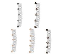 5 / 10Pcs Hair Flyaway Smoothing Comb Strong Metal Frame Invisible Bangs Fixed Insert Comb for Work and Outdoor Activity Portable Hair Tidy Tool