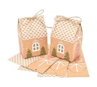 5/10pcs House Shape Candy Box Gift Bags DIY Cookie Candy Packaging Boxes Party Decoration(5pcs)
