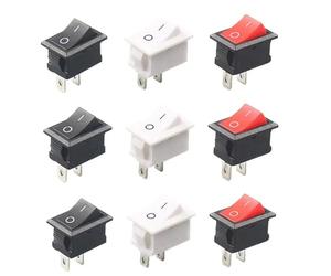 5/10pcs/lot KCD101 2 Pin 21x15mm Mini Push Button Switch SPST 6A 250V AC Snap-in On/Off Boat Rocker Switch 10A 250V Car Switch(WHITE,5pcs)