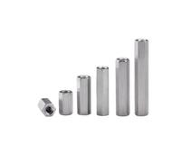 5-10pcs/lot M2 .5 M3 M4 M5 M6 M8 Hex Aluminum Standoff Spacer Stud Extend Long Coupling Nut L=6 TO 50mm(30mm(L),M2.5 10PCS)