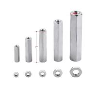 5-10pcs/lot M2 M2.5 M3 M4 M5 M6 M8 hex aluminum standoff spacer Stud extend long coupling nut L=6 TO 50mm(30mm(L),M5 5PCS)