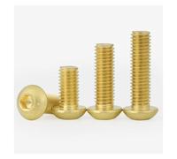 5-10pcs/lot M2 M2.5 M3 M4 M5 M6 M8 ISO7380 Brass Button Head Socket Screw Brass Cap Head Screws (Color : 30mm, Size : M4 (10Pcs))