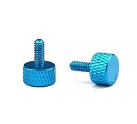 5-10pcs/lot M3 M4 M5 M6*6/8/10/12/16/20 Colourful Aluminum Knurled Hand Tighten Thumb Screw(Light blue,10MM_M6 5PCS)