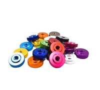 5/10pcs/lot M3 M4 M5 M6 m8 colourful aluminum small step thin hand tighten thumb nut(Red,M3 10pcs)