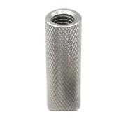 5/10pcs M2 .5 M3 M4 304 Stainless Steel Adjustment Nut Extended Cylindrical Flat Head Knurled Hand Screw Mesh(10mm,M2xOD 5mm(10pcs))