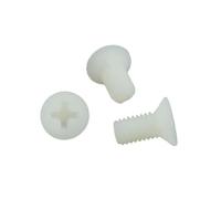 5-10pcs M2.5/M3/M4/M5/M6/M8 White Nylon Countersunk Head Phillips Insulated Electronic Screws, M6x12mm(10pcs)
