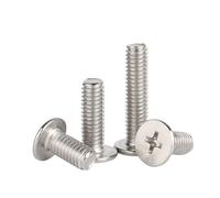 5/10pcs M3 M4 M5 M6 Laptop Screws 304 Stainless Steel Cross Ultra Thin Super Low Flat Wafer Head Screw Bolt(30mm,M6 x 5Pieces)
