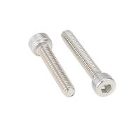 5/10pcs M3 M4 M5 M6 Lenght 5-40mm Stainless Steel Silver Bolt DIN912 Hex Screw Hexagon Socket Cap Head(8mm,M6(5PCS))