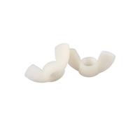 5-10Pcs M3 M4 M5 M6 M8 M10 M12 Black White Nylon Nut Wingnut Butterfly Nut Plastic Wing Nuts(White,M10-5pcs)