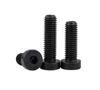 5-10pcs M3/M4/M5/M6/M8/M10/M12 Grade 12.9 High-strength Carbon Steel Thin Cylindrical Head Hexagon Socket Screws, M4x6mm(10pcs)