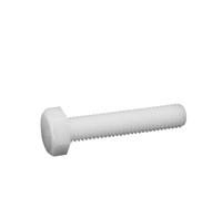 5/10pcs M3 M4 M5 M6 M8 M10 M12 M14 M16 White Nylon Plastic Insulated Outer External Hex Hexagon Head Cap Bolt Screw 5-120mm DIN933(30mm,10pcs M6)